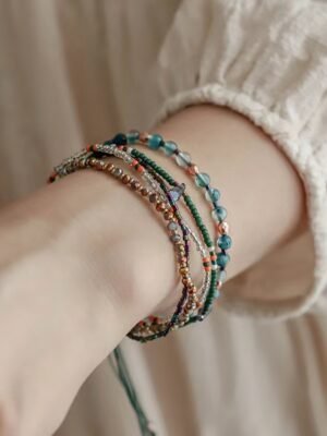 Bohemian colorful ethnic style hand-woven beaded bracelet